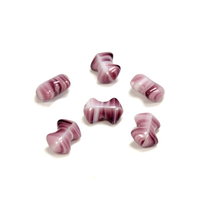 Czech Pressed Glass Bead - Smooth Bow 09x5MM PORPHYR AMETHYST