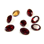 Swarovski Crystal Foiled Point Back Tin Table Cut (TTC) Fancy Stone - Oval 06x4MM SIAM RUBY