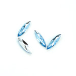 Plastic Point Back Foiled Stone - Navette 15x4MM LT SAPPHIRE