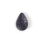 Plastic Engraved Bead - Pear 19x13MM INDOCHINE LILAC