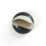 Plastic Flat Back Cabochon - Petrified Wood Color Round 24MM STRIPED