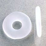 Plastic Bead - Smooth Round Donut 30MM MATTE CRYSTAL
