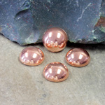 Plastic Flat Back Metalized Cabochon - Round 11MM COPPER