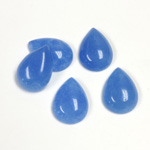 Gemstone Flat Back Cabochon - Pear 14x10MM QUARTZ DYED #12 CALCEDON