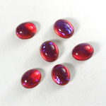 Glass Medium Dome Lampwork Cabochon - Oval 10x8MM MEXICAN OPAL (03560)