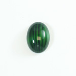 Glass Medium Dome Lampwork Cabochon - Oval 18x13MM MALACHITE (04860)