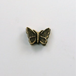 Metalized Plastic Bead - Butterfly 12x9 ANT GOLD