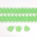 Czech Pressed Glass Bead - Tulip 06x8MM OPAL CITRINE
