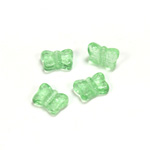 Czech Pressed Glass Engraved Bead - Butterfly 08MM PERIDOT