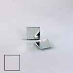 Glass Flat Back Foiled Mirror - Square 12x12MM CRYSTAL