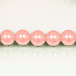 Czech Glass Pearl Bead - Round 08MM LT ROSE 70424