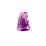 Plastic Pendant -Transparent Faceted Trapezoid 18x13MM AMETHYST