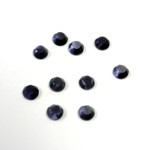 Fiber-Optic Flat Back Stone with Faceted Top and Table - Round 04MM CAT'S EYE GREY