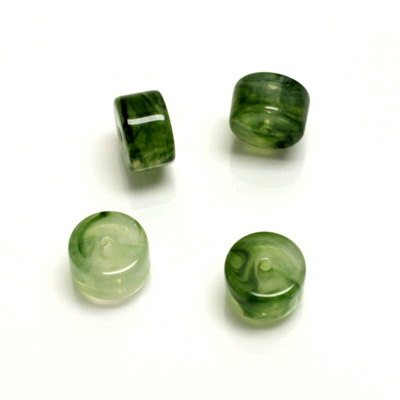 Plastic  Bead - Mixed Color Smooth Wheel 10x7MM JADE AGATE