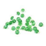 Glass Point Back Buff Top Stone Opaque Doublet - Round 12SS GREEN MOONSTONE
