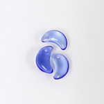 German Pressed Glass Pendant - Smooth Moon 11MM SAPPHIRE