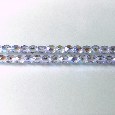Czech Glass Fire Polish Bead - Round 04MM LILAC AB 45117