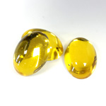 Plastic Flat Back Foiled Cabochon - Oval 18x13MM JONQUIL