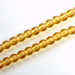 Czech Pressed Glass Bead - Smooth Round 06MM TOPAZ