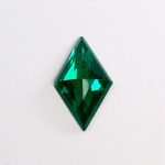 Glass Flat Back Foiled Rauten Rose - Diamond 26x16MM EMERALD