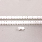 Czech Pressed Glass Bead - Smooth Rondelle 4MM CHALKWHITE