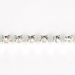 Preciosa Crystal Rhinestone Cup Chain - SS18 CRYSTAL-SILVER