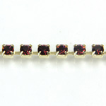 Preciosa MAXIMA Crystal Rhinestone Cup Chain - PP18 (SS8.5) BURGUNDY-RAW