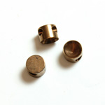 Brass Machine Made Bead - Engraved with Recess Round 05MM RAW BRASS