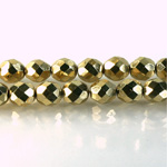 Czech Glass Fire Polish Bead - Round 08MM Full Coated AURUM