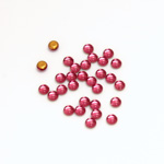 Glass Medium Dome Foiled Cabochon - Round 03MM FUCHSIA