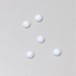 Plastic Flat Back Opaque Cabochon - Round 05MM CHALKWHITE