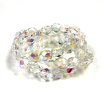 Glass Fire Polish Bead - Round 06MM CRYSTAL AB