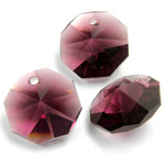 Preciosa Crystal Chandelier Pendant - Octagon 2571 (1-Hole) 14MM AMETHYST