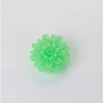 Plastic Carved No-Hole Flower - Dahlia 18MM TRANS JADE