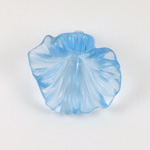 Plastic Flower Pendant with Side-Drilled Hole - 33MM SATIN LT SAPPHIRE