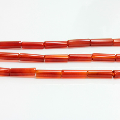 Gemstone Bead - Smooth Tube 13x4 CORNELIAN