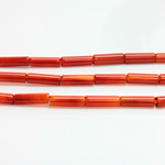 Gemstone Bead - Smooth Tube 13x4 CORNELIAN