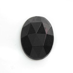 Glass Flat Back Opaque Rauten Rose - Oval 25x18MM JET
