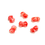 Czech Pressed Glass Bead - Smooth Bow 09x5MM PORPHYR ORANGE