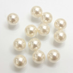 Plastic Pearl No-Hole Ball 08MM SNOW