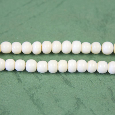 Genuine Bead Bone Smooth Round 05MM NATURAL