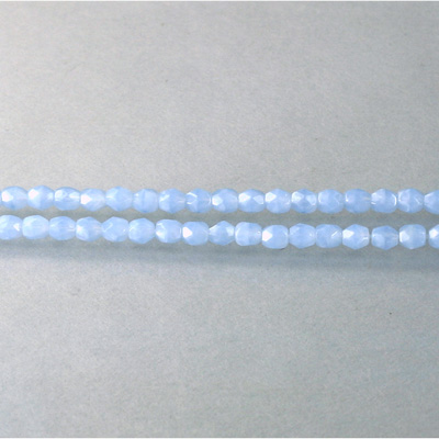 Czech Glass Fire Polish Bead - Round 03MM OPAL BLUE