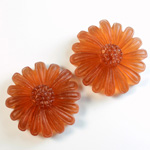 Plastic No-Hole Flower - Daisy 26MM MATTE SMOKE TOPAZ