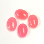 Gemstone Flat Back Cabochon - Oval 14x10MM QUARTZ DYED #98 SALMON