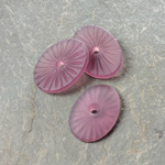 Glass Flat Back Sunray Engraved Cabochon - Oval 18x13MM MATTE AMETHYST