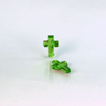 German Glass Flat Back Foiled Mirror - Cross 10x6MM PERIDOT