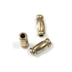 Brass Bead - Lead Safe Machine Made Fancy Tube 07x3MM RAW BRASS