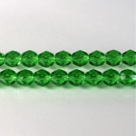 Czech Glass Fire Polish Bead - Round 06MM LT EMERALD