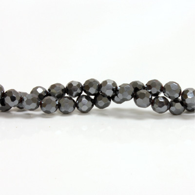 Gemstone Bead - Faceted Round 06MM HEMATITE