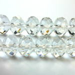 Chinese Cut Crystal Bead - Rondelle 08x10MM CRYSTAL